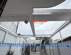 Giá Mái Che Nhôm Xếp Trượt Ziczac Tự Động 61300×5500