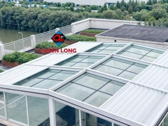 Mái nhôm xếp trượt Ziczac tự động CSFB - 03 - sản phẩm chất lượng Châu Âu nhập khẩu 100%