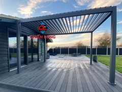 Mái xếp hộp kim nhôm Pergola Aluminum tự động