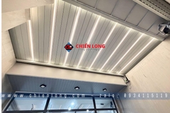 Mái Nhôm Xếp Lật Tự Động Sân Trước 2.5x5.4m