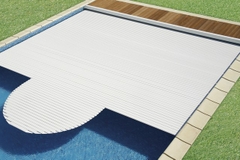 Mành che hồ bơi dạng cuốn tự động điều khiển từ xa, Hàng nhập khẩu 100%