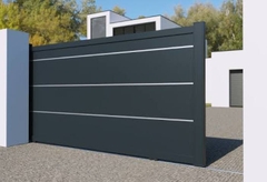 Mẫu cổng sắt lùa ngang thiết kế ân tượng, hiên đại sang trọng