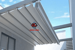 Báo giá lắp đặt mái xếp ly Pergola Pvc chống nắng tự động ngoài trời, Sản phẩm cao cấp nhập khẩu