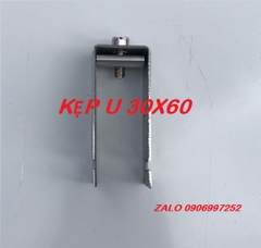 Pát chữ U 30x60 kẹp dưới pin mặt trời Lục giác Inox 304 | Giá Sỉ Rẻ Nhất