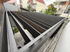 Công trình lắp đặt mái nhôm xếp lật tự động nhà chòi thông minh tại Bình Dương
