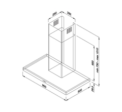 Máy hút khói khử mùi Slim K1522