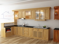 Tủ bếp gỗ sồi Nga SN22