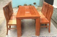 BÀN ĂN GỖ SỒI 6 GHẾ