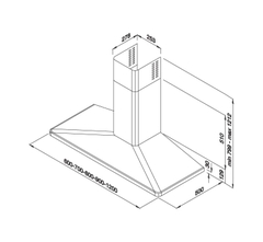 Máy hút khử mùi áp tường VARESE-K5020