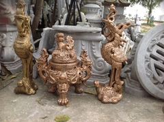 Bộ Hạc chầu đỉnh hương bé cao 65cm