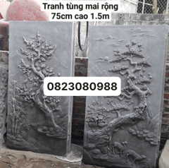 Tranh tứ quý bằng xi măng