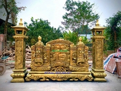 Bộ bình phong xi măng 150 x 105 cm