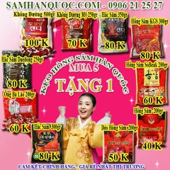 XUÂN 2018 - KẸO SÂM MUA 5 TẶNG 1, 10 TẶNG 3