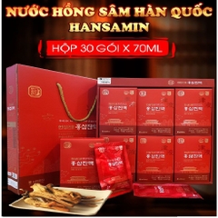 Nước Hồng Sâm Bổ Dưỡng Hansamin Korea 30 gói x 70ml