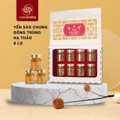 Nước Yến sào Đông Trùng Hạ Thảo Nhộng 8 lọ VNHERBS - 8lọ x 70ml
