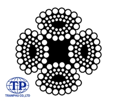 Cáp thép khoan nhồi 4xSES(39)+FC