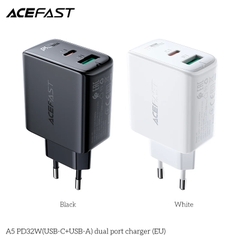 Sạc ACEFAST PD3.0 32W 2 cổng USB-C+USB-A (EU) - A5