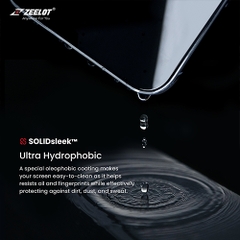 CƯỜNG LỰC IPHONE 13 PRO MAX ZEELOT SOLIDSLEEK DÁN CHỐNG VÂN TAY VIỀN ĐEN