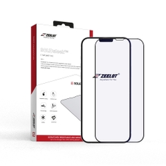 CƯỜNG LỰC IPHONE 13 PRO MAX ZEELOT SOLIDSLEEK DÁN CHỐNG VÂN TAY VIỀN ĐEN