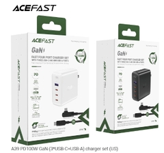 Sạc ACEFAST PD100W 4 cổng 3xUSB-C + USB-A (US) - A39