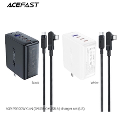 Sạc ACEFAST PD100W 4 cổng 3xUSB-C + USB-A (US) - A39