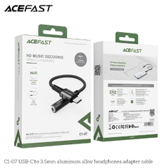 Cáp chuyển âm thanh ACEFAST USB-C to 3.5mm (0.18m) - C1-07