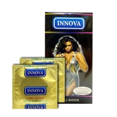 Bao cao su gân gai chống xuất tinh sớm Innova Đen