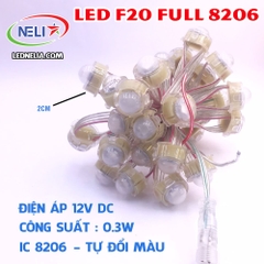 LED đúc F20 full màu IC 8206