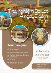 TOUR 2 ĐÀ LẠT TRỌN GÓI | 4 NGÀY 3 ĐÊM