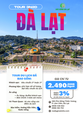 TOUR 1 THAM QUAN DALAT 3 NGÀY 2 ĐÊM
