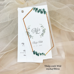 3 lá 307 - Chữ hỷ kết hợp lá xanh