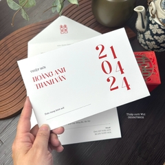 439 CN - Thiệp đỏ phong cách tối giản, sang trọng