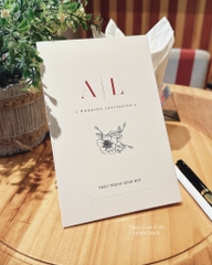 441 CN - Thiệp họa tiết hoa Lan thiết kế tối giản