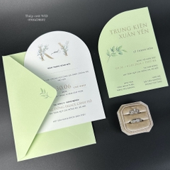 Thiệp theo ý tưởng - Thiệp cắt vòm mix màu nổi bật