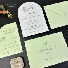 Thiệp theo ý tưởng - Thiệp cắt vòm mix màu nổi bật