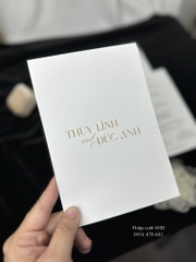 PB 514 - Thiệp hoa dập thúc nổi tối giản