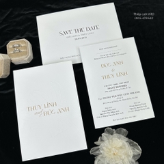 PB 514 - Thiệp hoa dập thúc nổi tối giản