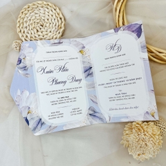 323 CN - Thiệp Hoa nước loang tím nhẹ nhàng, tinh tế