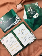 PB 047 - Thiệp nền loang xanh huyền bí, cá tính