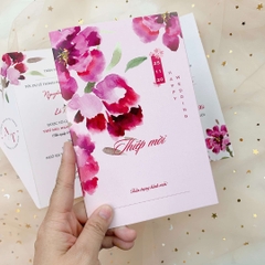 152 CN - Mẫu hoa màu nước loang hiện đại