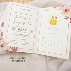 291 CN - Thiệp hoa đào sắc hồng thơ mộng