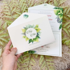 019 CN - Thiệp họa tiết hoa lá xanh phong cách mùa hè