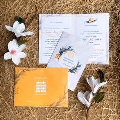 PB 074 - Thiệp hiện đại nền vân đá loang