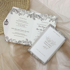 241 CN - Thiệp hiện đại theo phong cách tối giản