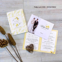 PB 077 - Thiệp cưới Hoa Phượng Vàng hiện đại