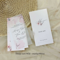 3 lá 270 - Mẫu hoa đào nền loang tinh tế