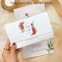 Ngang 260 - Hoa mẫu đơn sắc cam sang trọng