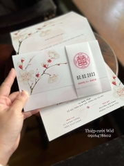 Ngang 370 - Thiệp hoa đào cách điệu nổi bật