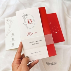 Ngang 382 - Thiệp đỏ phong cách hiện đại