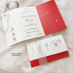 Ngang 382 - Thiệp đỏ phong cách hiện đại